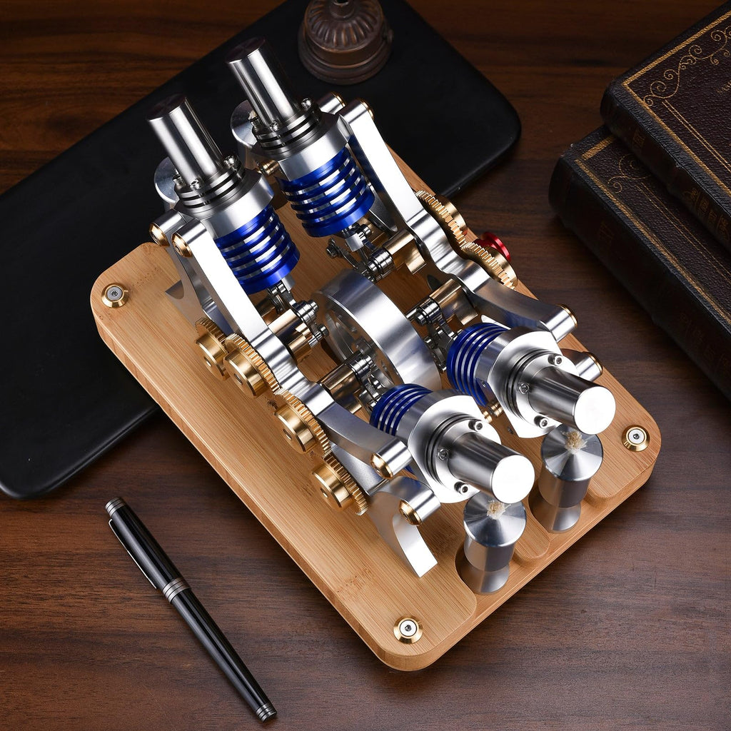 Four-Cylinder Stirling Engine Generator Kit