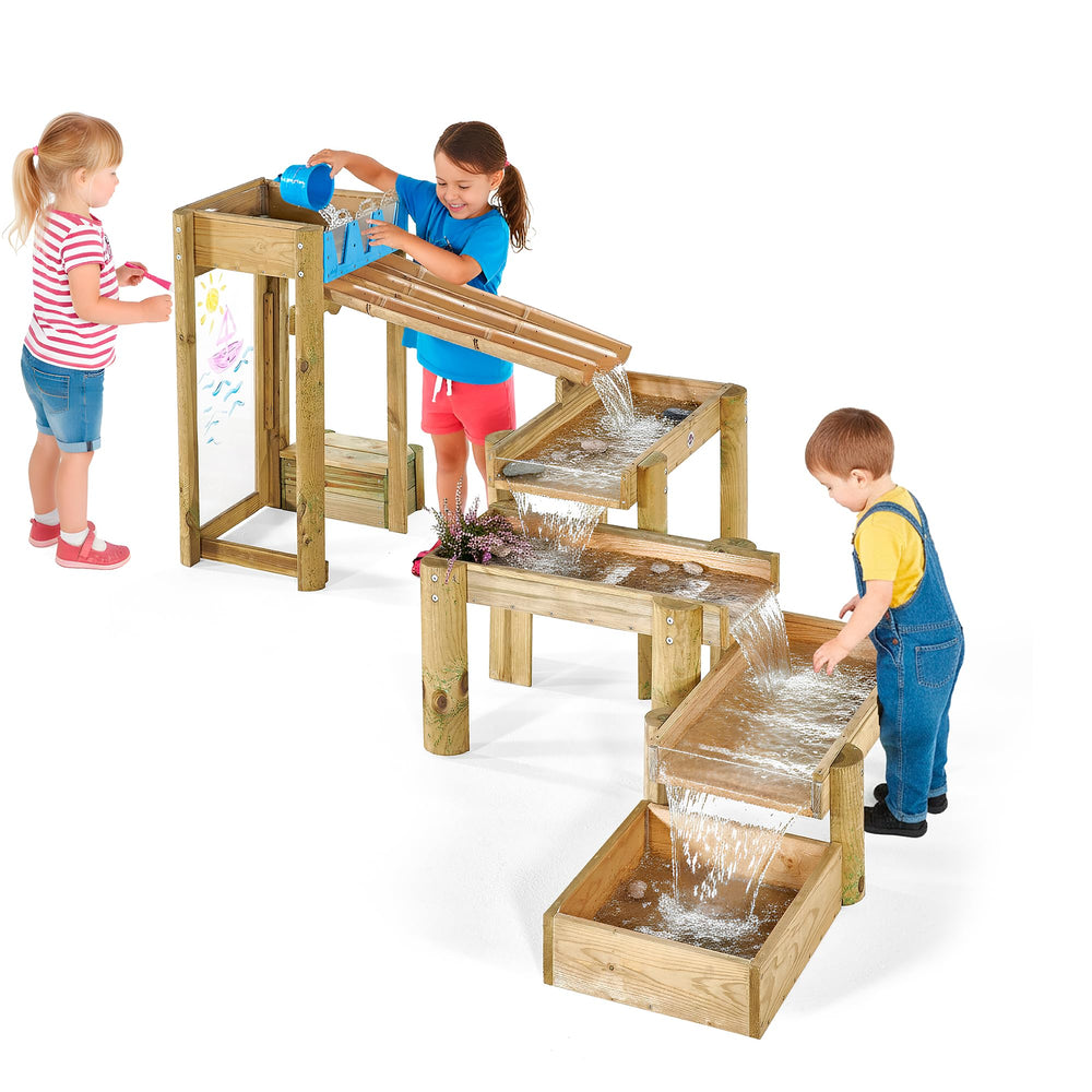 Wooden Water Play Table with Easel & Storage