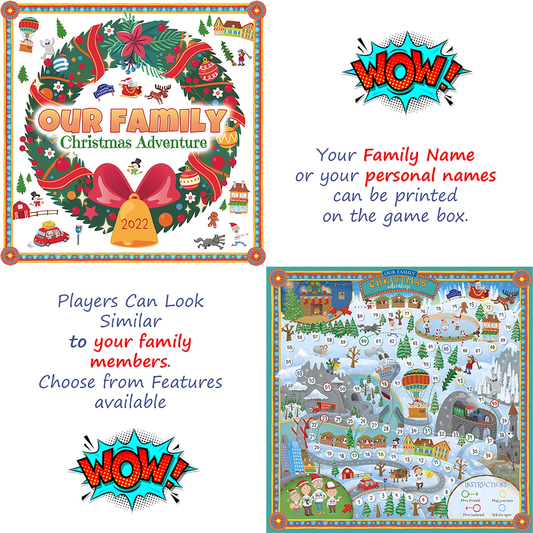 Retro Christmas Adventure Board Game
