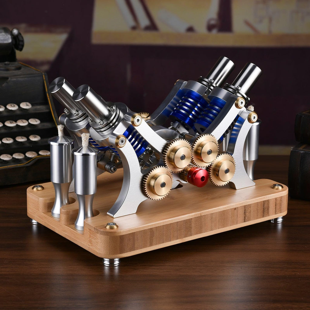 Four-Cylinder Stirling Engine Generator Kit