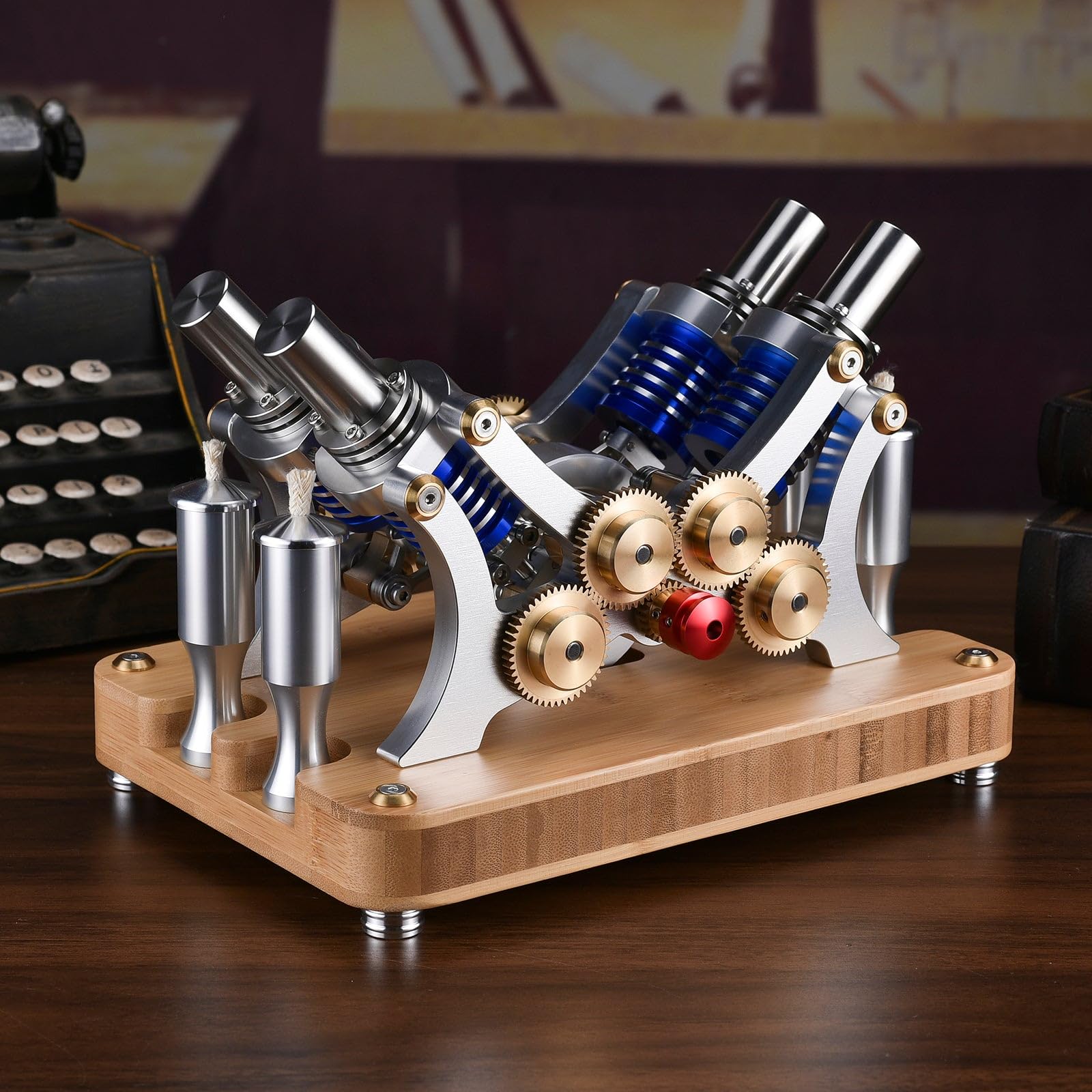 Four-Cylinder Stirling Engine Generator Kit