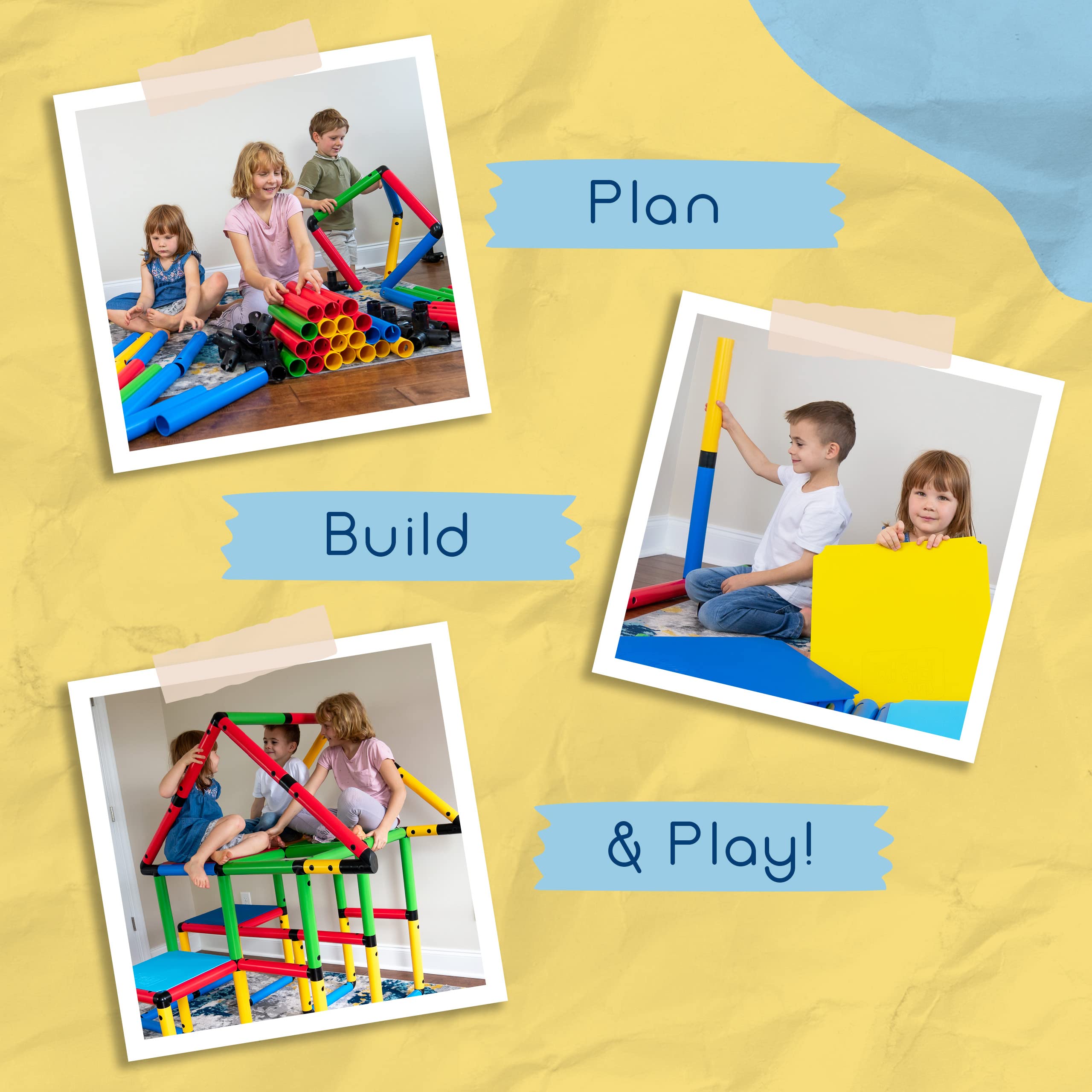 Montessori Climbing Playground Set with Slide - 296 Pieces