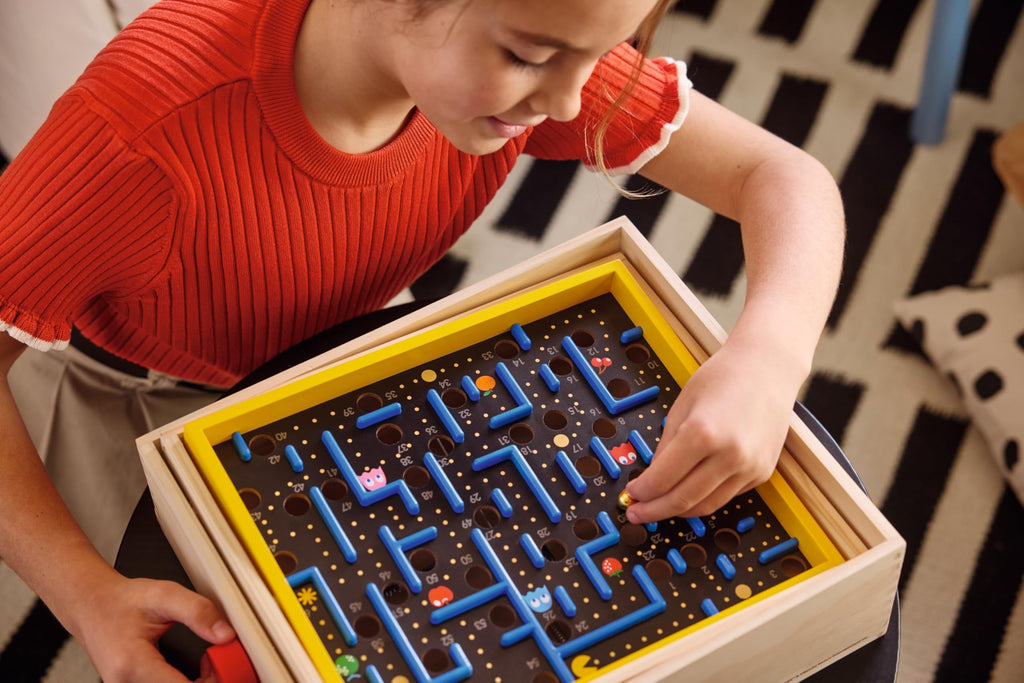 Wooden PAC-Man Labyrinth Game for Kids