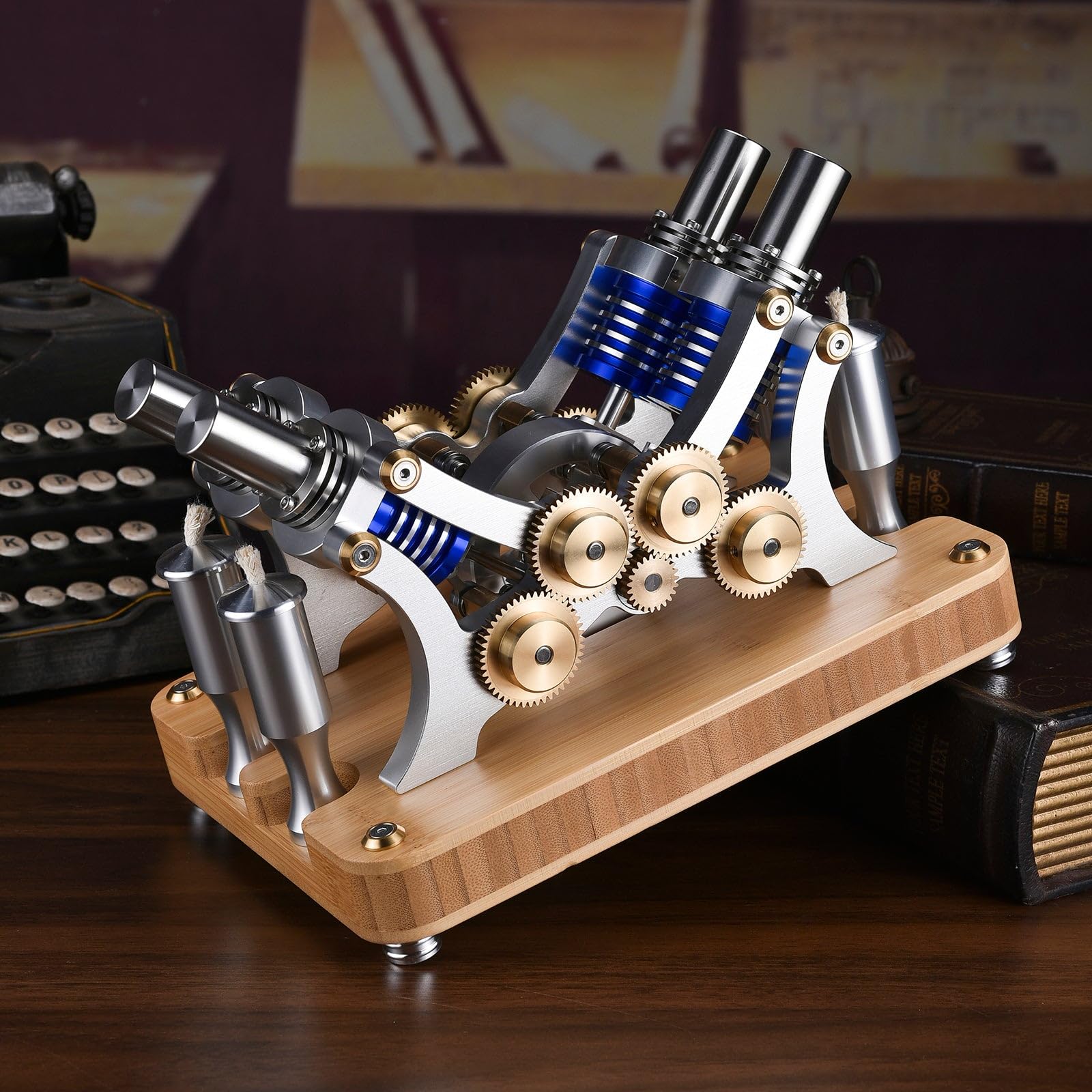 Four-Cylinder Stirling Engine Generator Kit