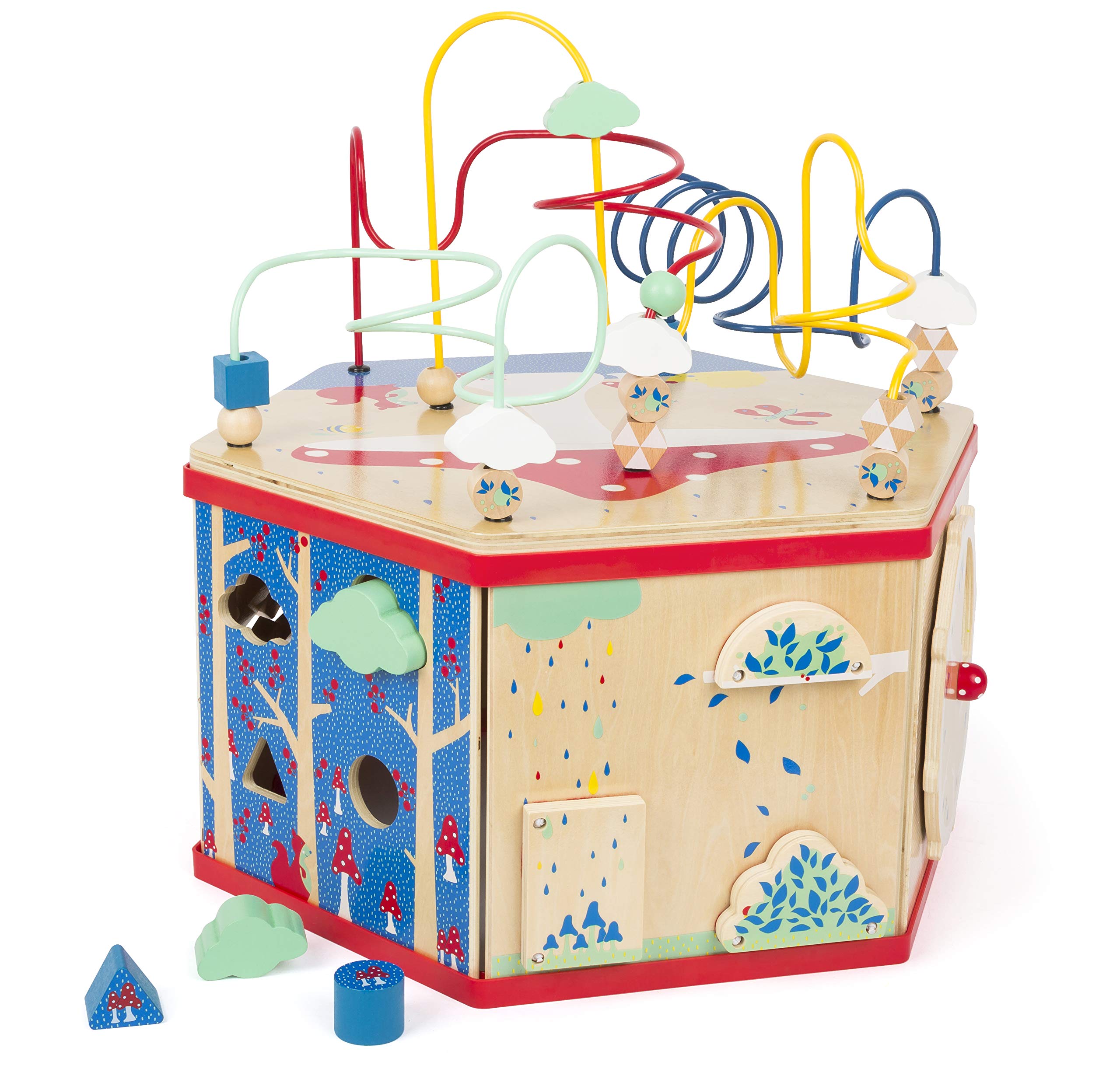 XL Wooden Activity Cube with 7 Learning Activities