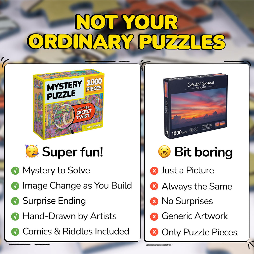 1000-Piece Mystery Comic Jigsaw Puzzle