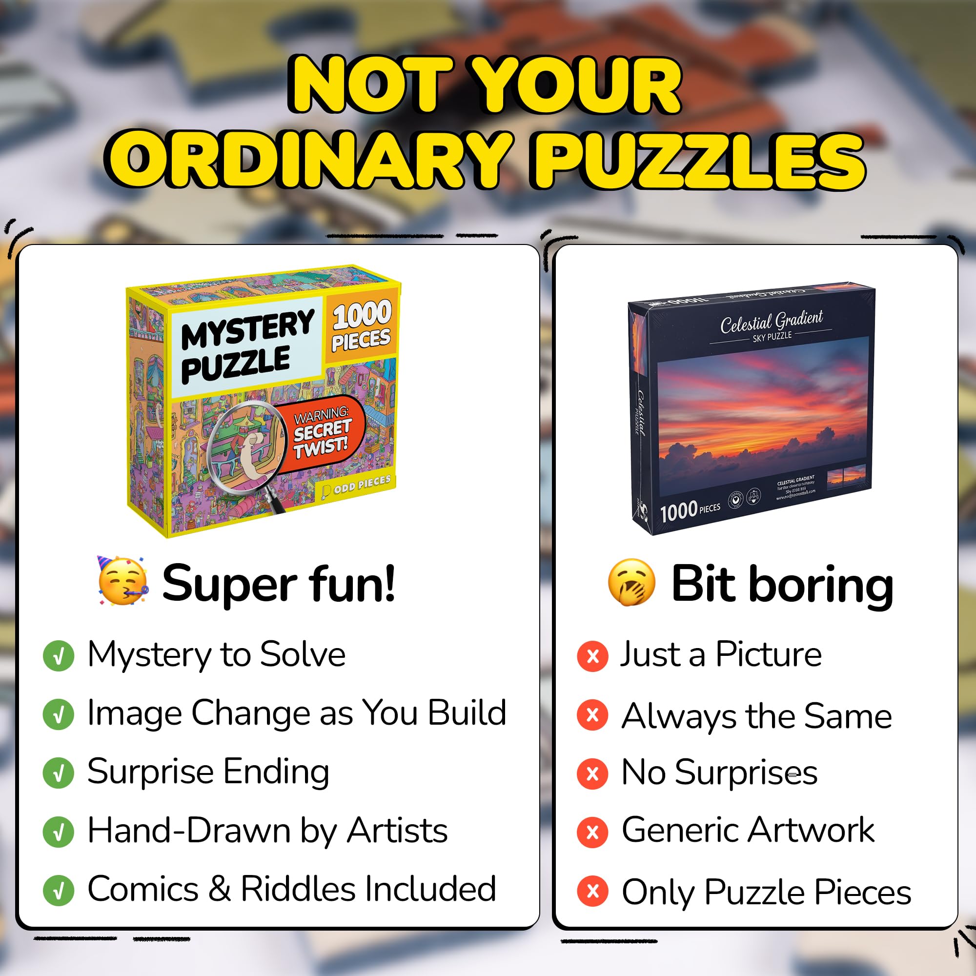 1000-Piece Mystery Comic Jigsaw Puzzle