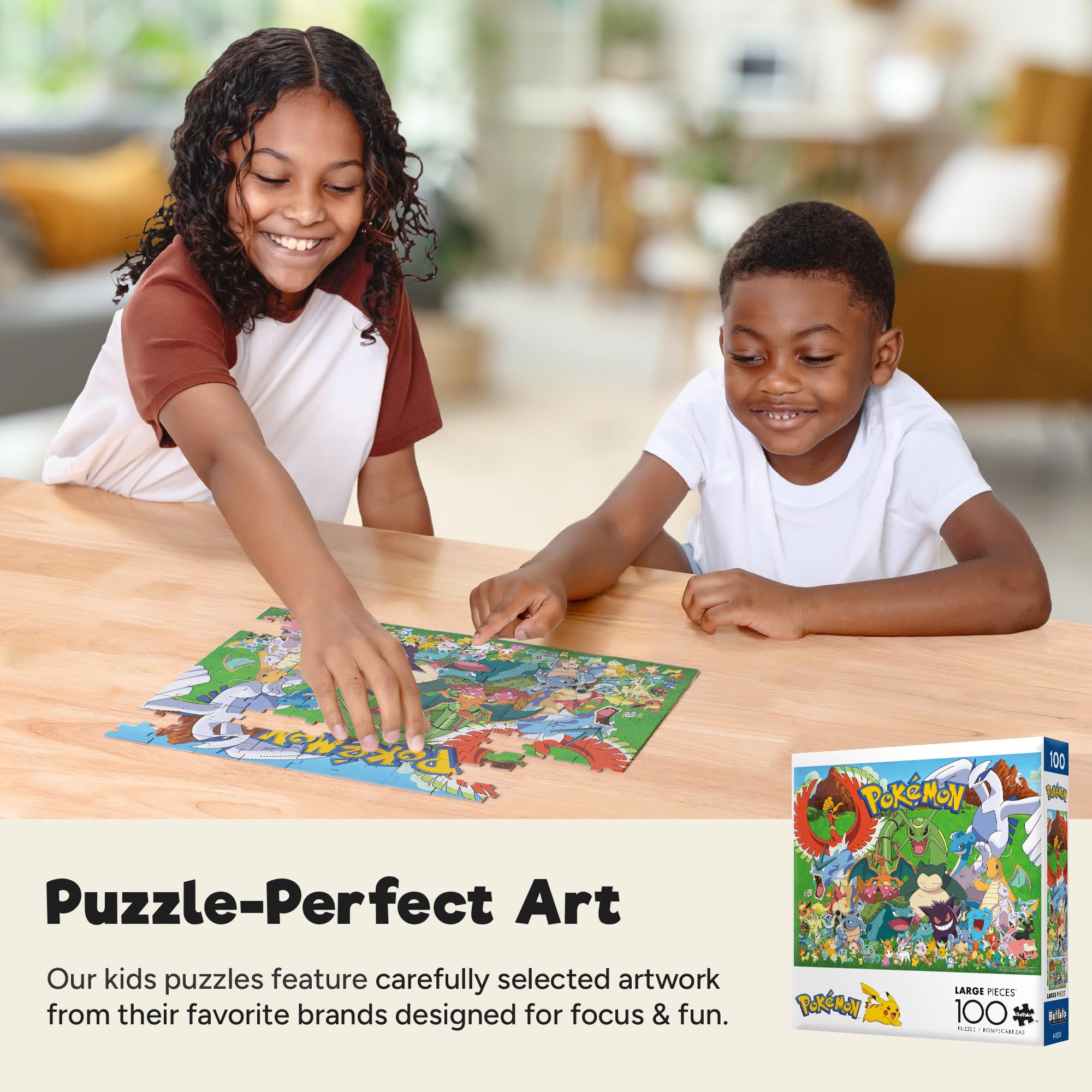 100-Piece Monster Character Jigsaw Puzzle with Poster