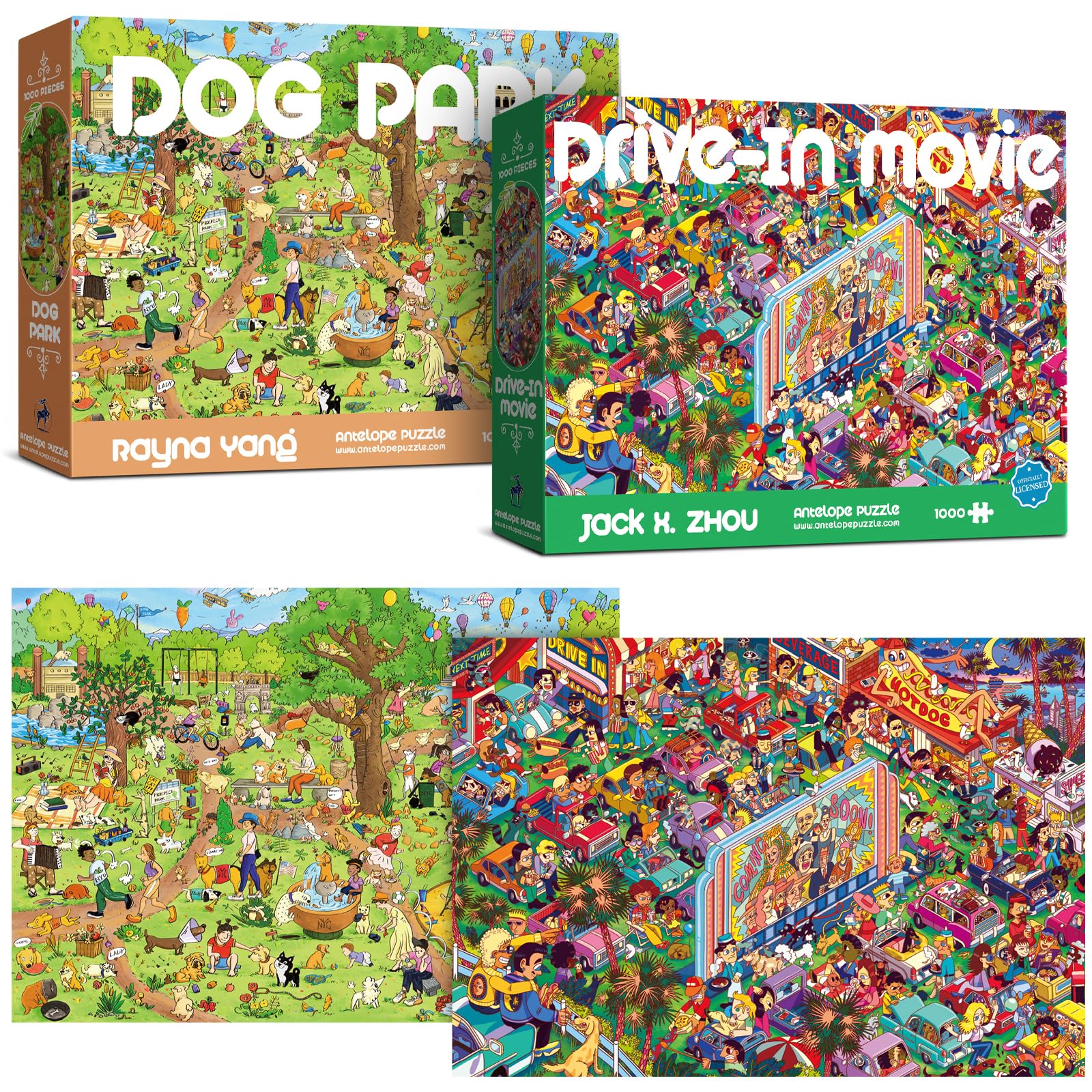 1000-Piece Roller Coaster Theme Park Puzzle