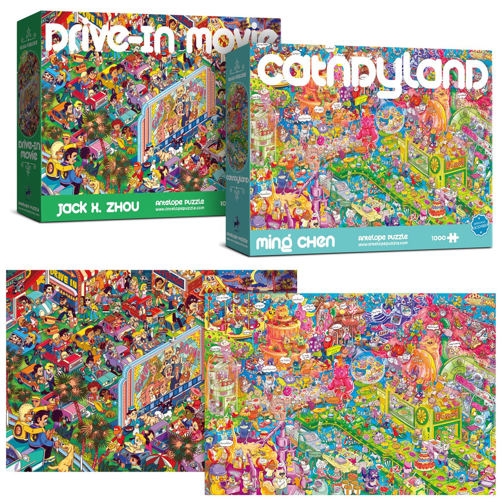 1000-Piece Roller Coaster Theme Park Puzzle