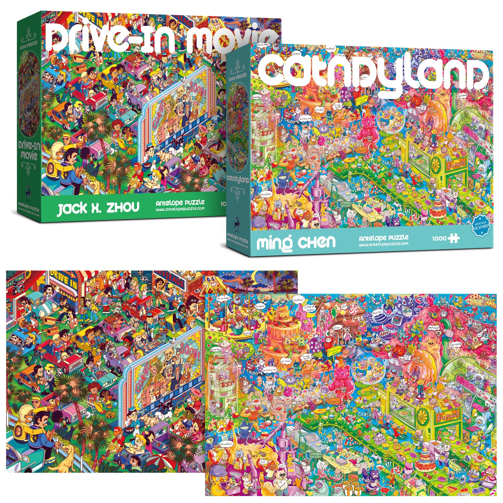 1000-Piece Roller Coaster Theme Park Puzzle