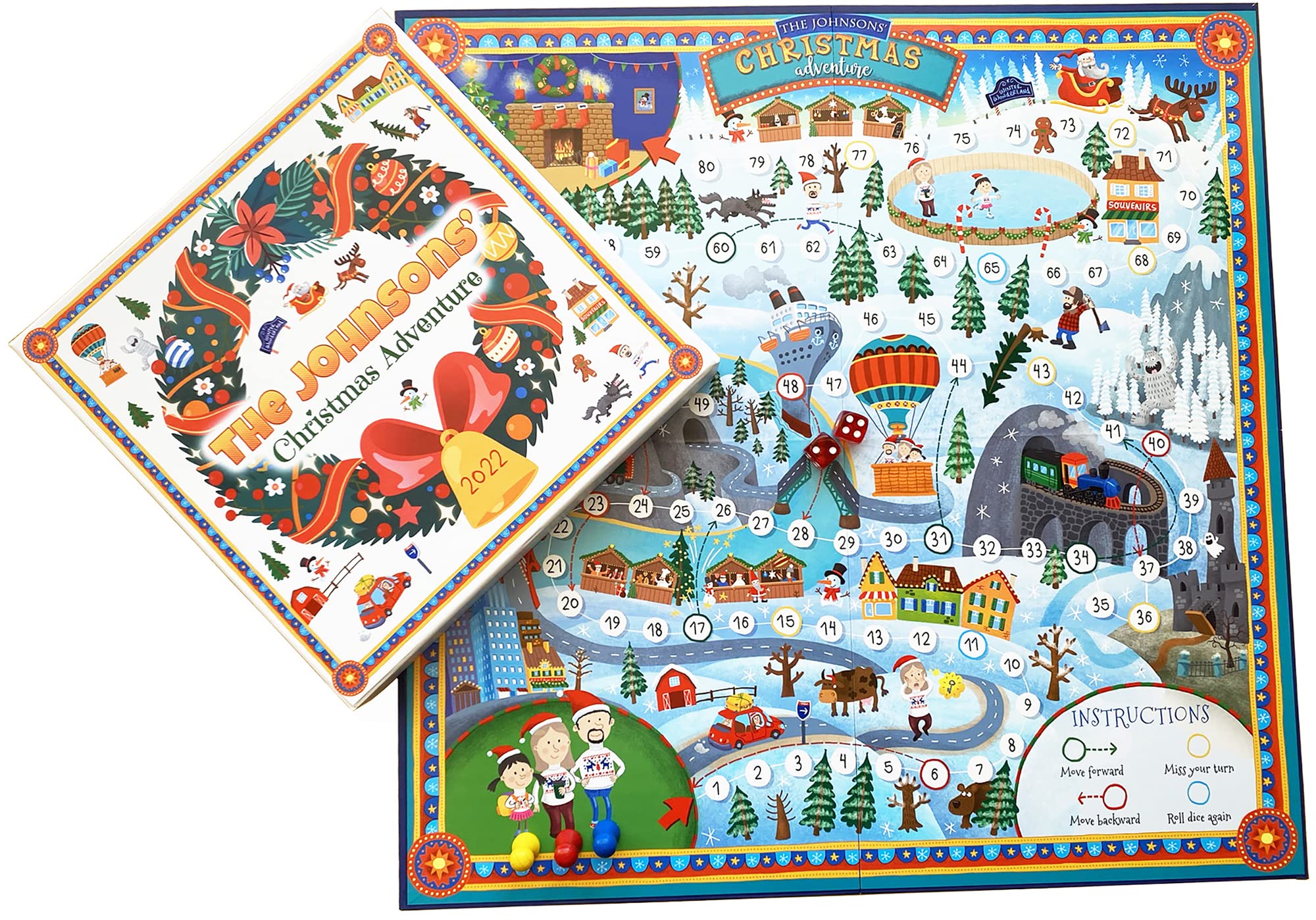 Retro Christmas Adventure Board Game