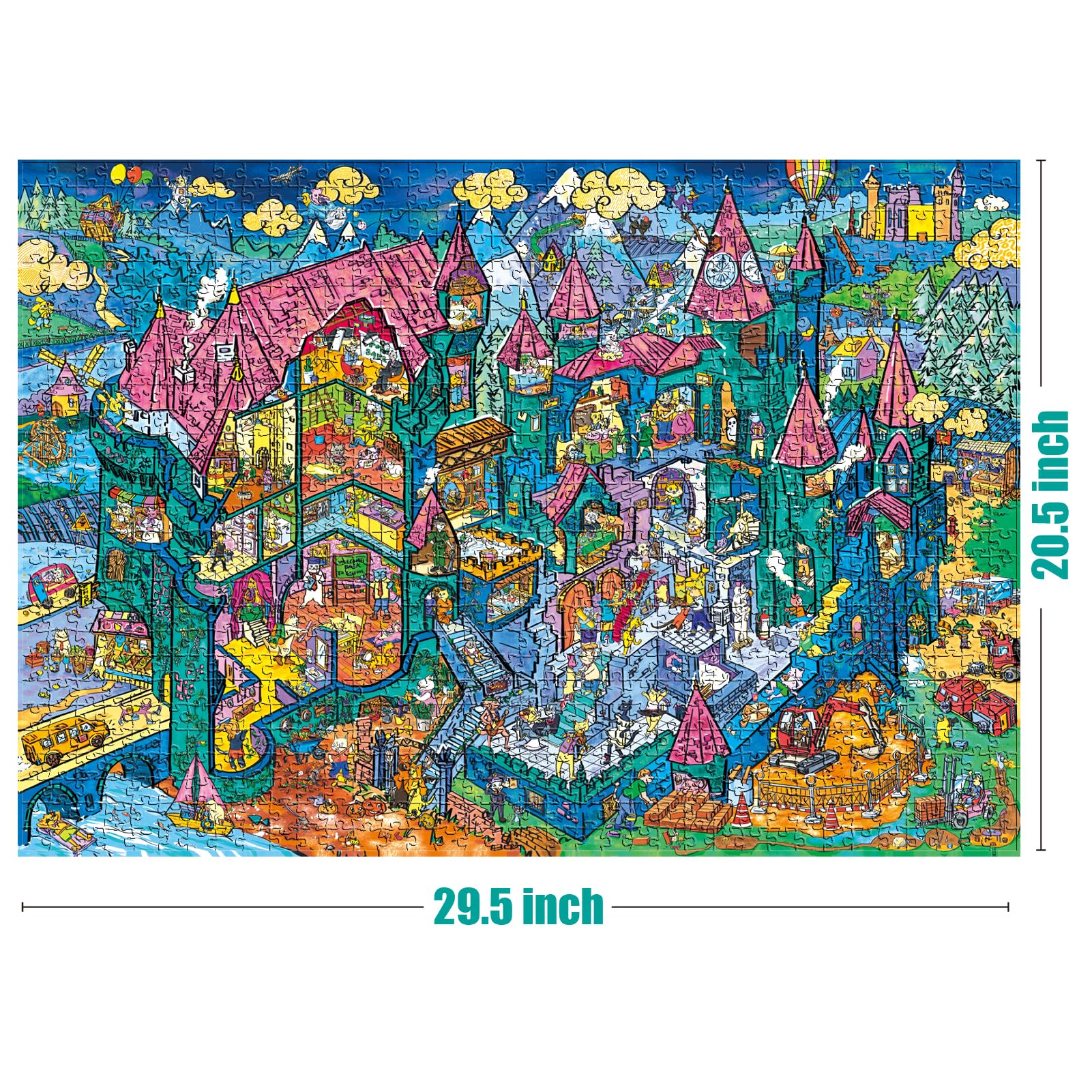 1000-Piece Roller Coaster Theme Park Puzzle
