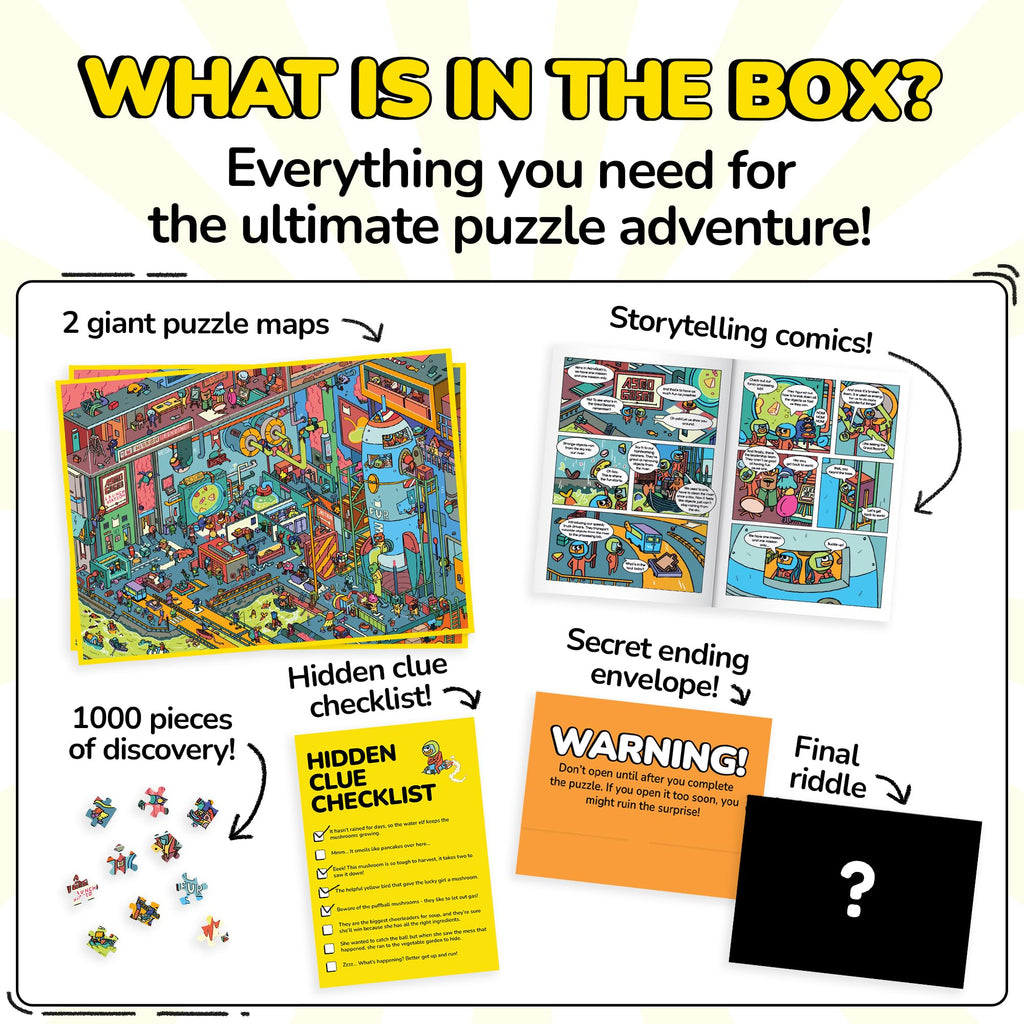 1000-Piece Mystery Comic Jigsaw Puzzle