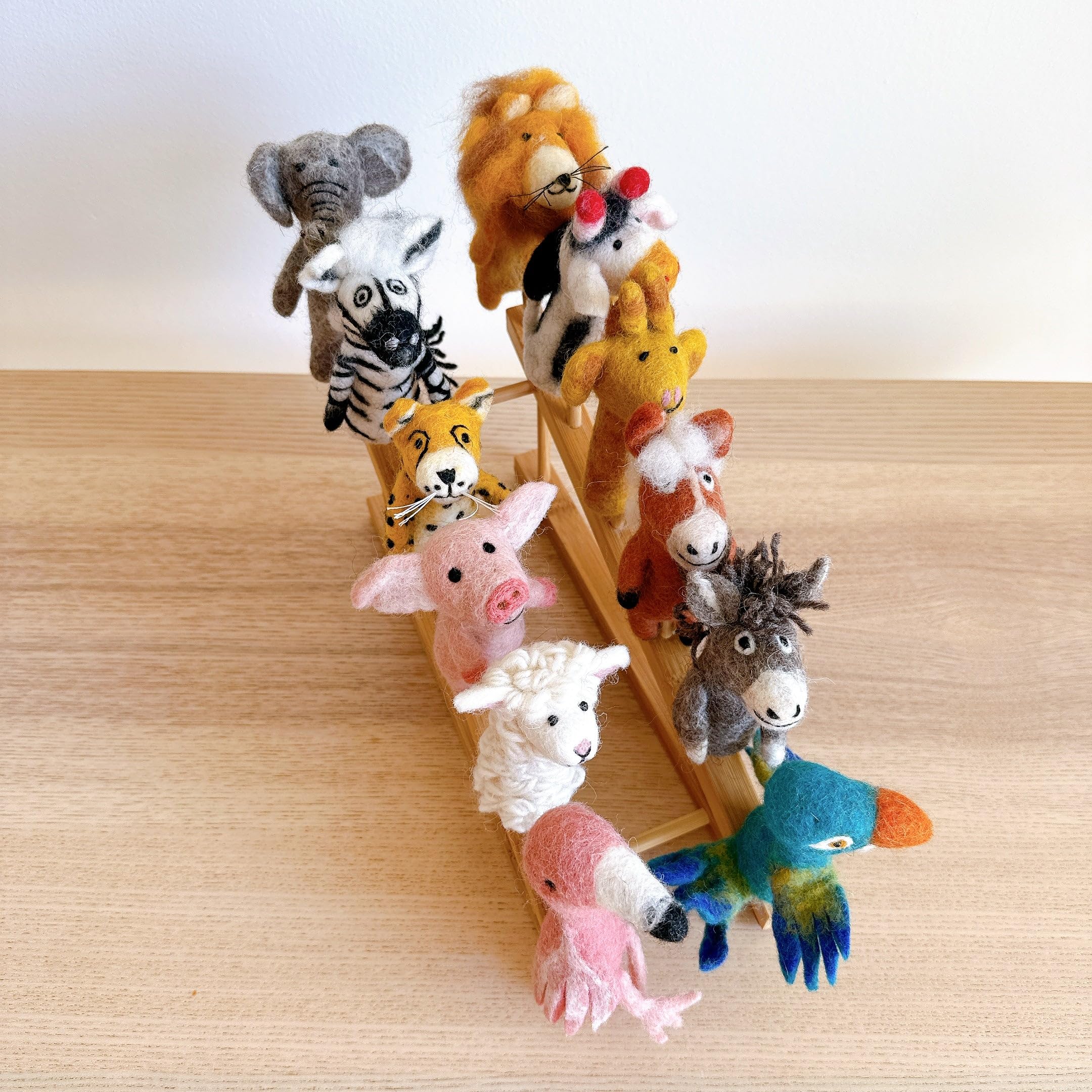 12-Piece Felt Animal Finger Puppet Set