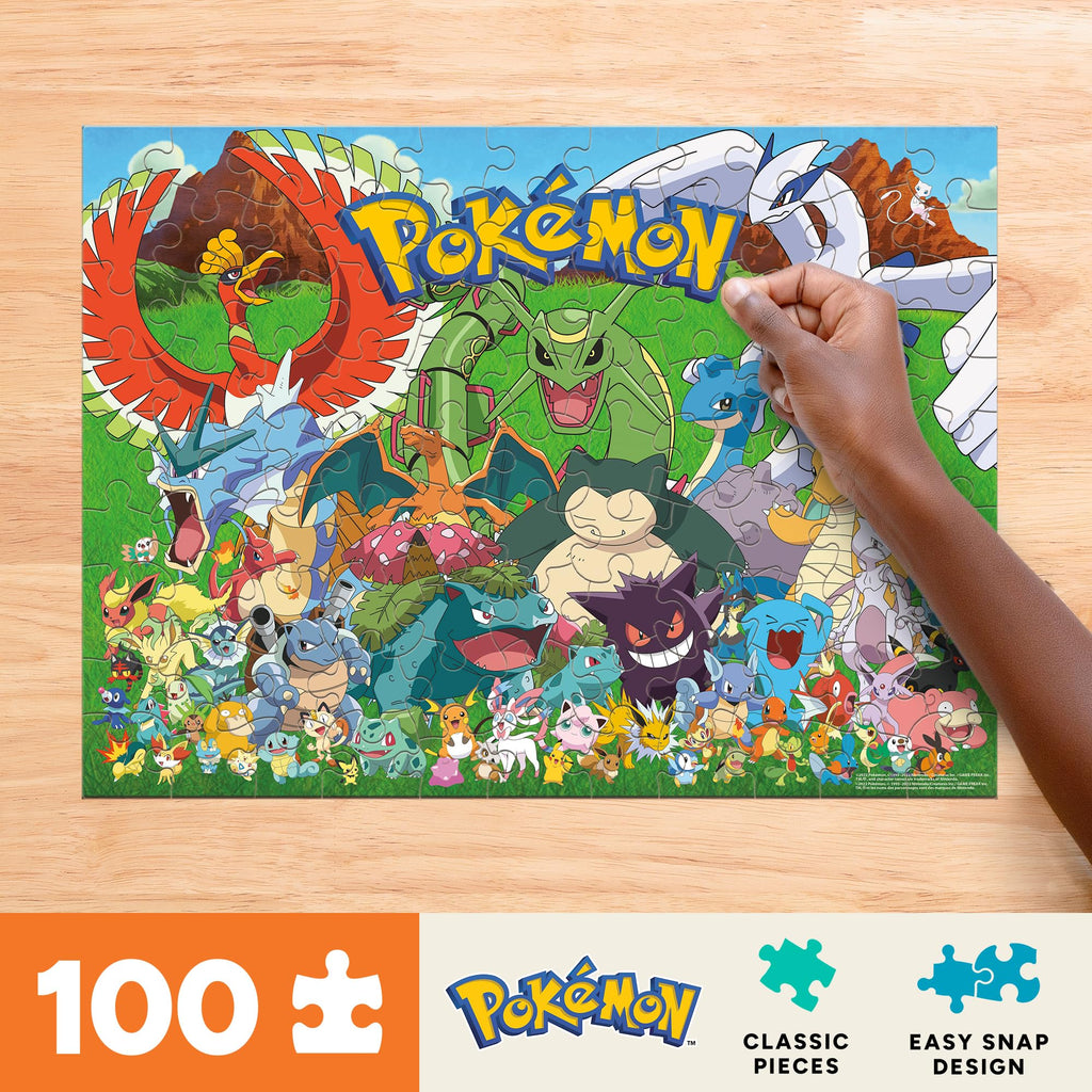 100-Piece Monster Character Jigsaw Puzzle with Poster