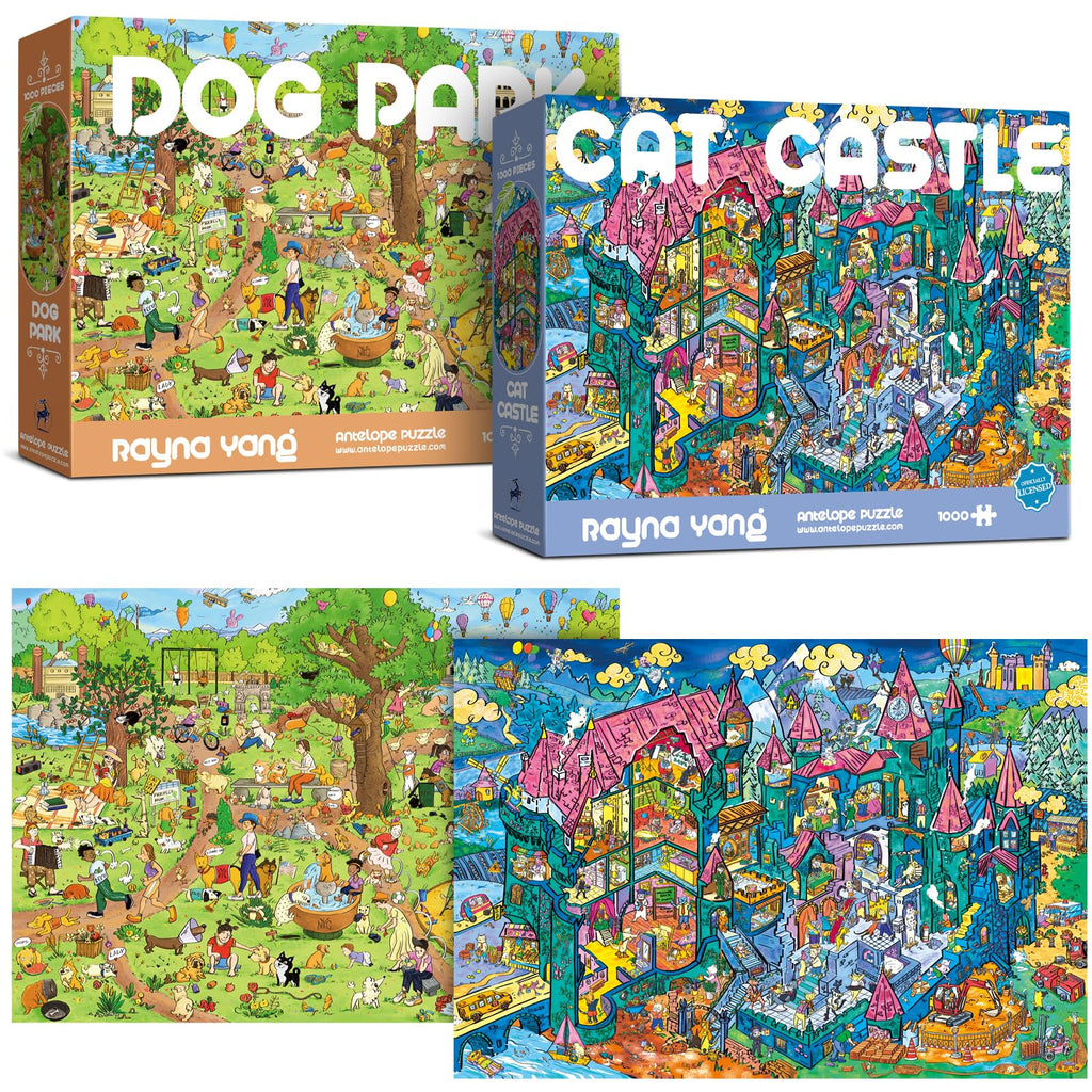 1000-Piece Roller Coaster Theme Park Puzzle