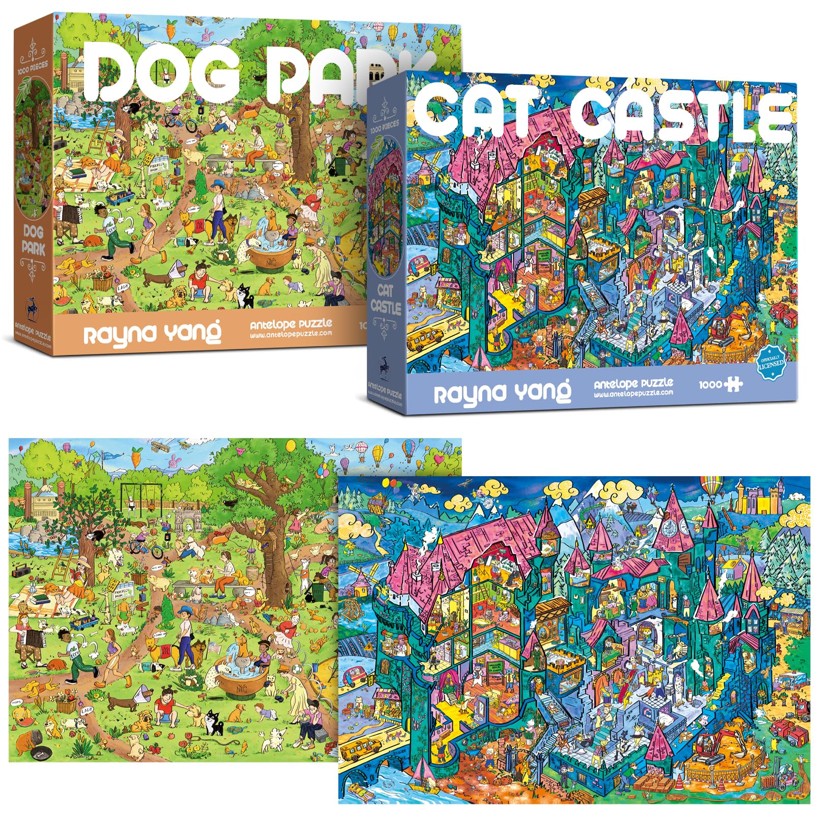 1000-Piece Roller Coaster Theme Park Puzzle