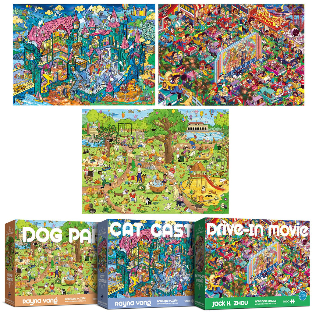 1000-Piece Roller Coaster Theme Park Puzzle