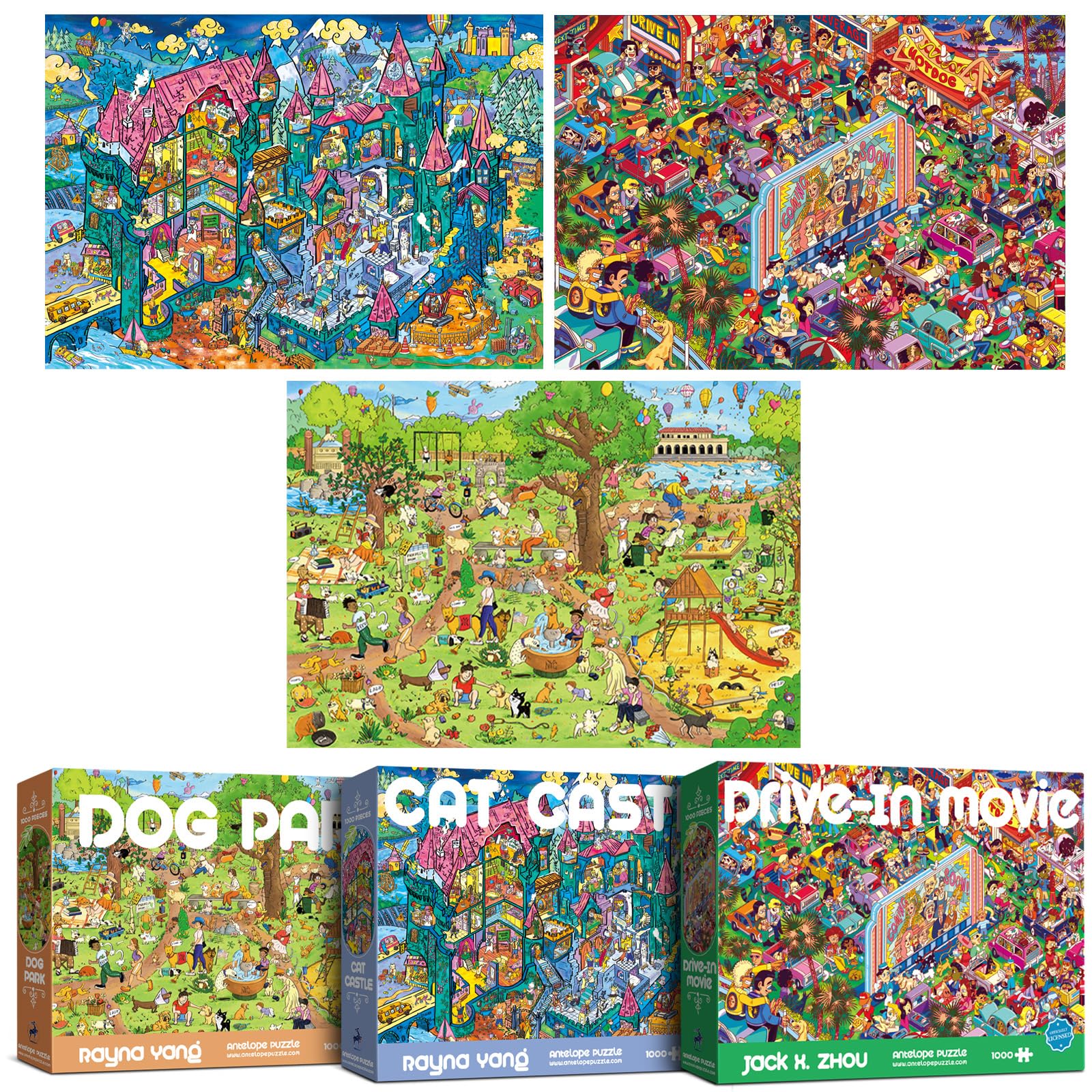 1000-Piece Roller Coaster Theme Park Puzzle
