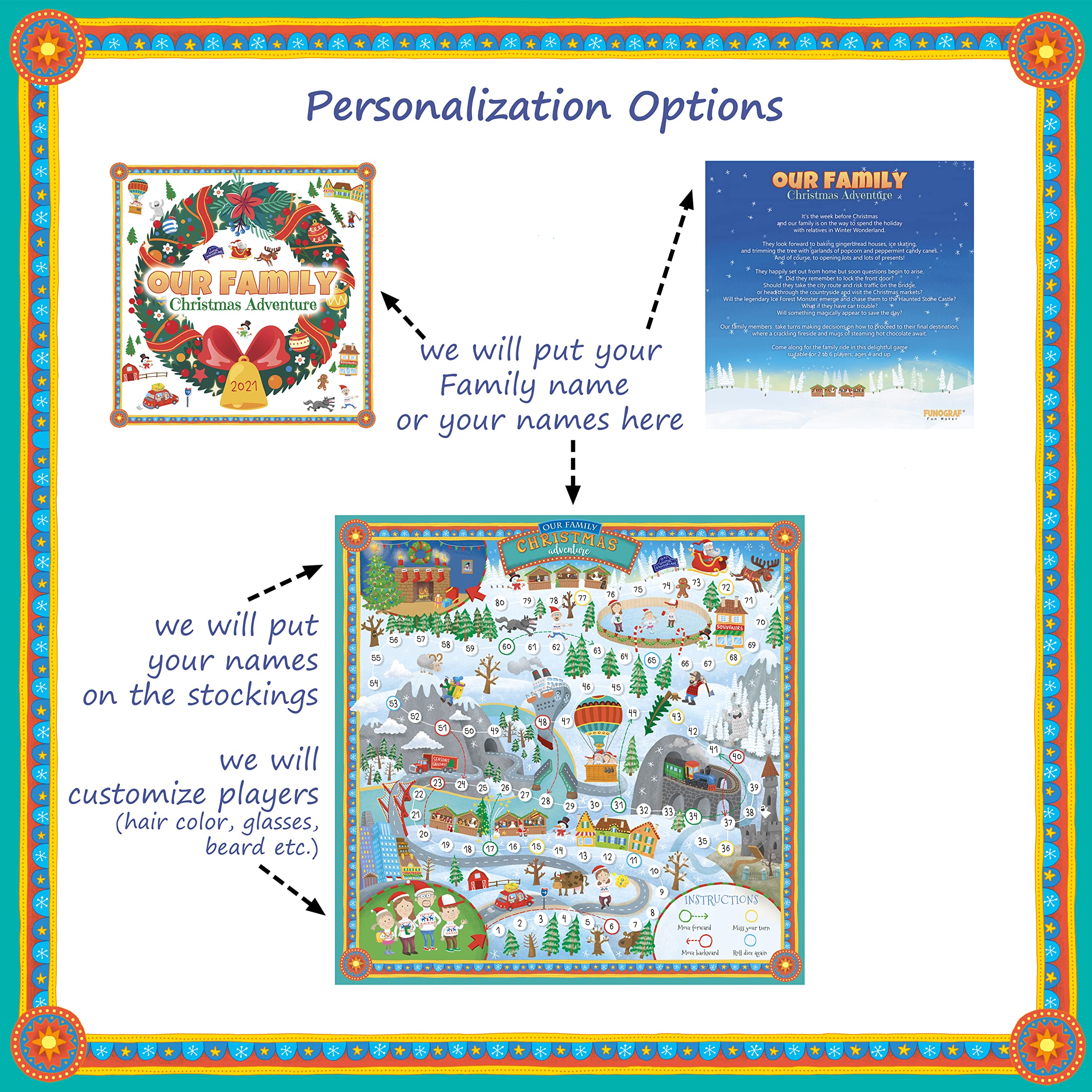 Retro Christmas Adventure Board Game