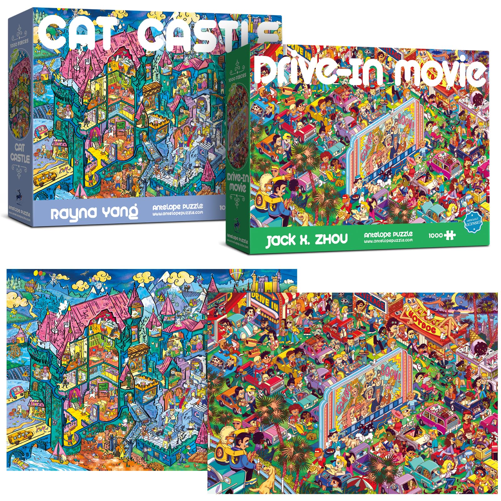 1000-Piece Roller Coaster Theme Park Puzzle